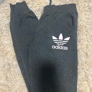 Adidas Kids Dark Gray Joggers with Logo